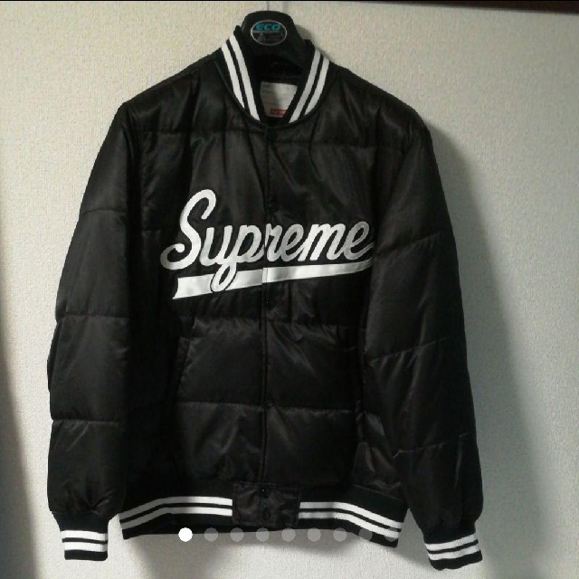 supreme Script Varsity Puffy Jacketスタジャン