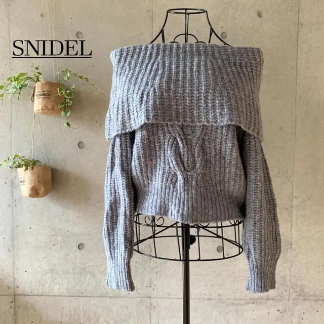 snidel - SNIDEL スナイデル オフショルニット フリーサイズの通販 by pesca⭐︎(複数割引)｜スナイデルならラクマ