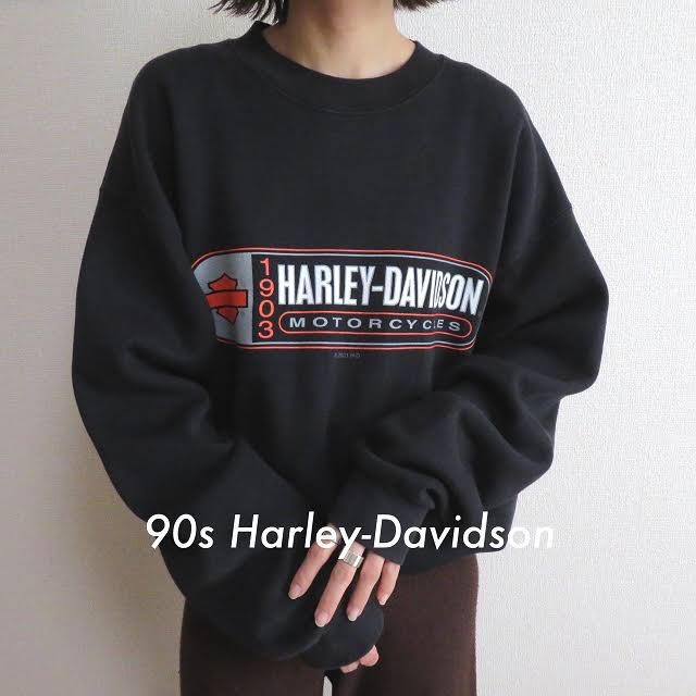 HARLEY DAVIDSON 七分トレーナー　ヴィンテージ　美品