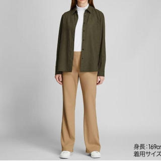 ユニクロ(UNIQLO)のユニクロ　リブフレアパンツ L(レギンス/スパッツ)