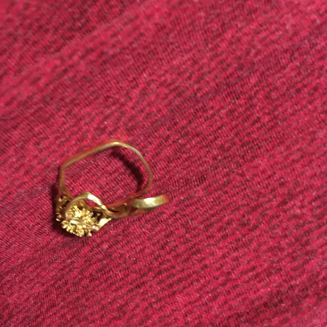 18金 ジャンク 変形した指輪