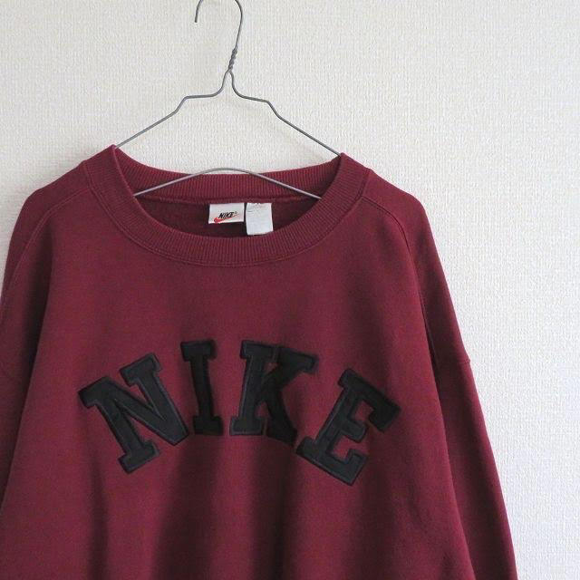 NIKE(ナイキ)の90s NIKE ナイキ 刺繍ロゴ スウェット トレーナー 古着 vintage レディースのトップス(トレーナー/スウェット)の商品写真