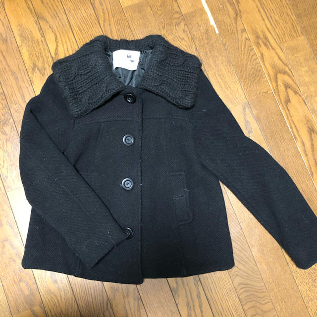 ZARA(ザラ)のブラックコート　ピーコート レディースのジャケット/アウター(ピーコート)の商品写真
