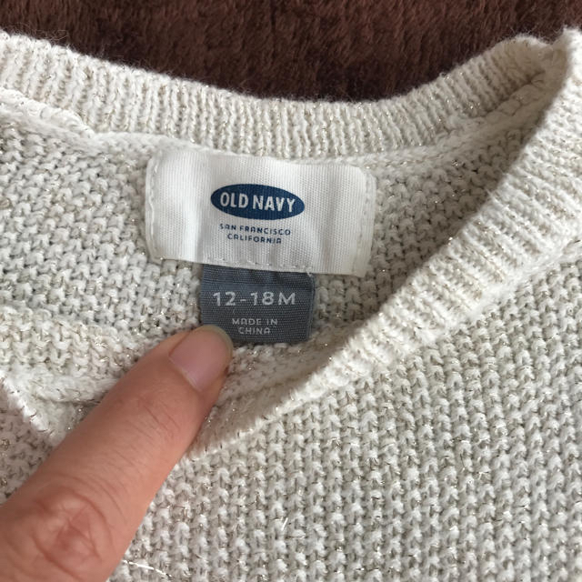 Old Navy(オールドネイビー)のOLD NAVY    ペプラムニット　80  値下げしました キッズ/ベビー/マタニティのベビー服(~85cm)(ニット/セーター)の商品写真