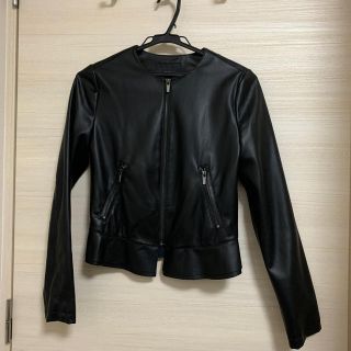 ザラ(ZARA)のzara  エコレザージャケット　2018年AW 未使用　XS(ノーカラージャケット)