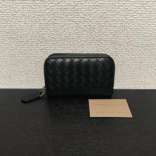 ボッテガヴェネタ(Bottega Veneta)のボッテガヴェネタ　コインケース　黒　イントレチャート　レザー(コインケース/小銭入れ)