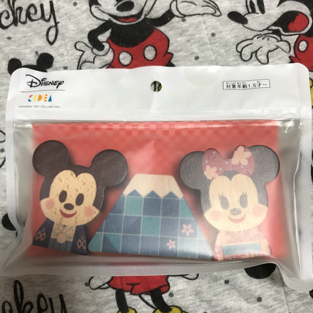 Disney(ディズニー)の【日本限定】KIDEA 和装ミッキー＆ミニーと富士山 キッズ/ベビー/マタニティのおもちゃ(積み木/ブロック)の商品写真