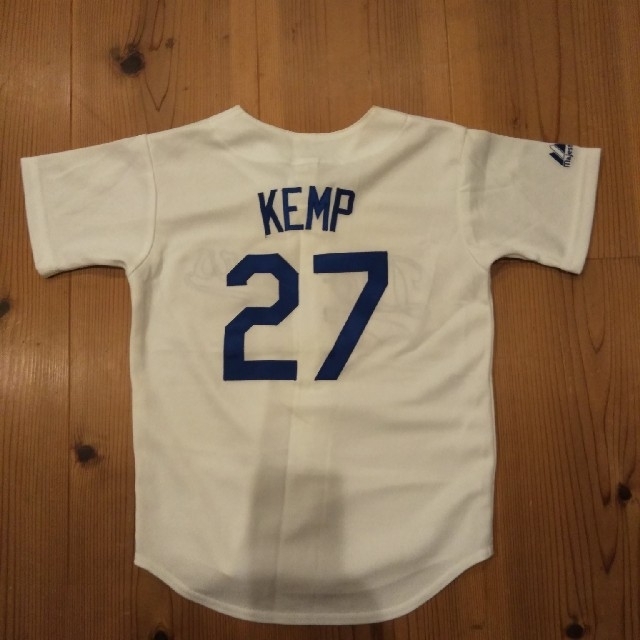 Majestic(マジェスティック)のドジャースユニフォーム　キッズ　Matt Kemp #27 スポーツ/アウトドアの野球(応援グッズ)の商品写真