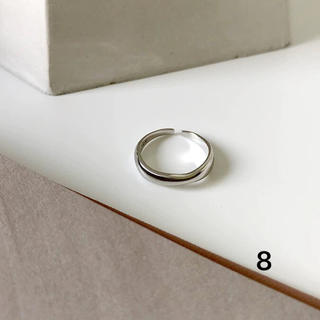 シルバー925リング8♡銀925指輪♡シンプルオープンウェーブ型♡フリーサイズ (リング(指輪))
