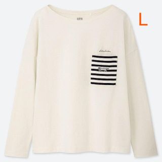 ユニクロ(UNIQLO)のユニクロ リサ・ラーソングラフィック Tシャツ Lサイズ／オフホワイト 新品！(Tシャツ(長袖/七分))