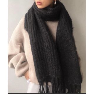 アメリヴィンテージ(Ameri VINTAGE)のAMERI  新品★MERINGUE STOLE★ブラック(マフラー/ショール)