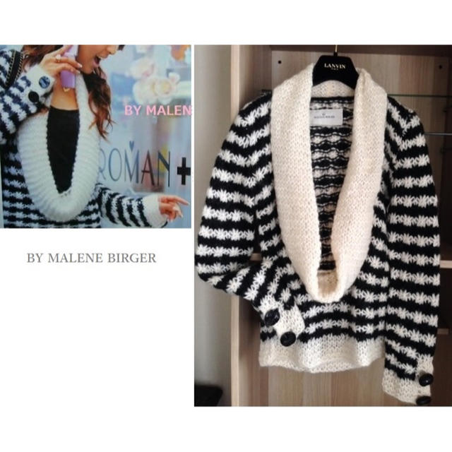 トした 新品 BYMALENEBIRGER ︎ ふわふわ ボーダー ニットの ブラウス