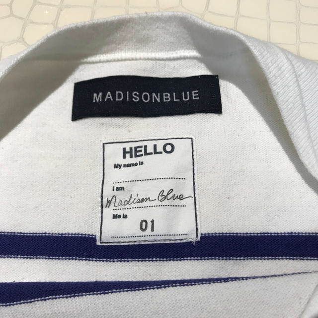 美品 マディソンブルー madisonblue ボーダーカットソー 01