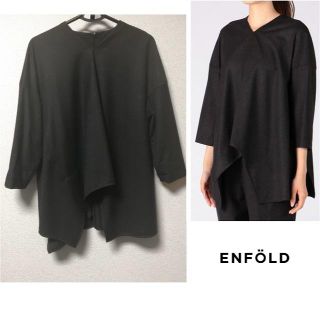 エンフォルド(ENFOLD)の新品《ENFOLD》ウールフラノ アシンメトップ(カットソー(長袖/七分))