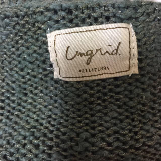 Ungrid(アングリッド)のアングリッド グリーン ニット セーター レディースのトップス(ニット/セーター)の商品写真