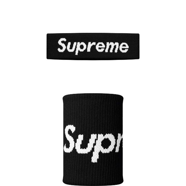 supreme x NBA headband wristbands black