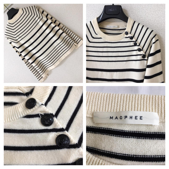 MACPHEE(マカフィー)の17AW◆MACPHEE マカフィー◆クルーネック プルオーバー ボタン ニット レディースのトップス(ニット/セーター)の商品写真