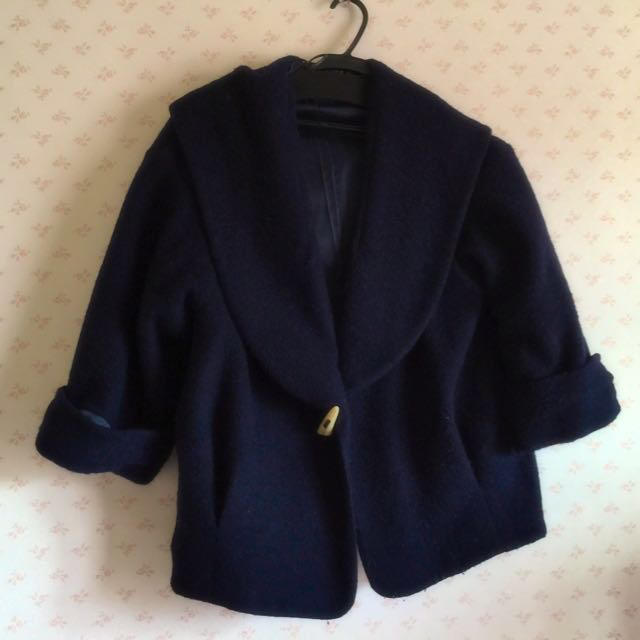 Smork(スモーク)のsmork 紺色コート レディースのジャケット/アウター(ピーコート)の商品写真
