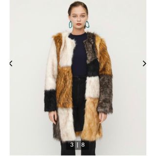 スライ(SLY)のPANEL MIX FAUX FUR COAT(毛皮/ファーコート)