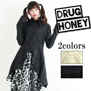 ファンキーフルーツ(FUNKY FRUIT)のDrugHoney★蝙蝠ヘム燕尾カットロングブラウス(シャツ/ブラウス(長袖/七分))