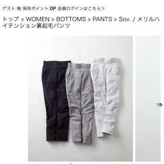 ダブルスタンダードクロージング(DOUBLE STANDARD CLOTHING)のダブスタ  ダブルスタンダードクロージング　メリル　パンツ　冬　裏起毛　暖パン(カジュアルパンツ)