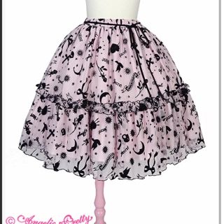 アンジェリックプリティー(Angelic Pretty)の【新品】girls  heart sk＋クリップ＋タートルネック(ひざ丈スカート)