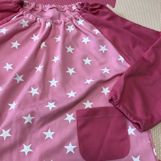 園服　スモック　女の子　幼稚園服　保育園服　　100 キッズ/ベビー/マタニティのキッズ服女の子用(90cm~)(その他)の商品写真