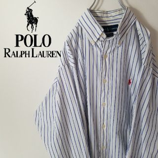 ラルフローレン(Ralph Lauren)の古着 ラルフローレン BD シャツ  ストライプ  オーバーサイズ(シャツ)