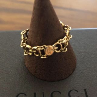 グッチ(Gucci)のGUCCI  K18   チェーンリング(リング(指輪))