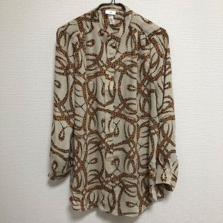 エイチアンドエム(H&M)のH&M リチャードアラン　Richard コラボ　エアリーブラウス　L 美品(シャツ/ブラウス(長袖/七分))