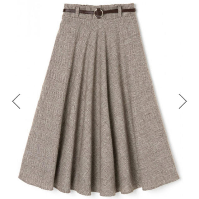 GRL(グレイル)の【GRL】ベルト付きグレンチェックフレアスカート レディースのスカート(ロングスカート)の商品写真