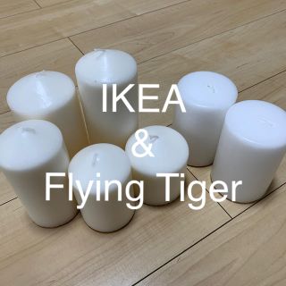 イケア(IKEA)のホワイトキャンドルセット♡ウェディングウェルカムスペース(ウェルカムボード)