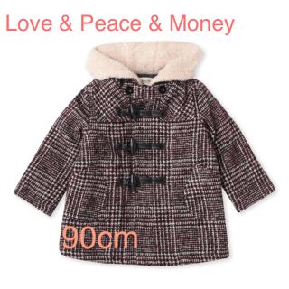 ラブアンドピースアンドマネー(Love&Peace&Money)のLove & Peace & Money チェックダッフルコート　ワイン(コート)