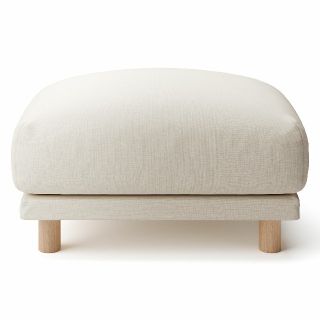 ムジルシリョウヒン(MUJI (無印良品))の[みく様専用]無印良品ソファオットマン用カバー 麻綿平織(生成)(ソファカバー)