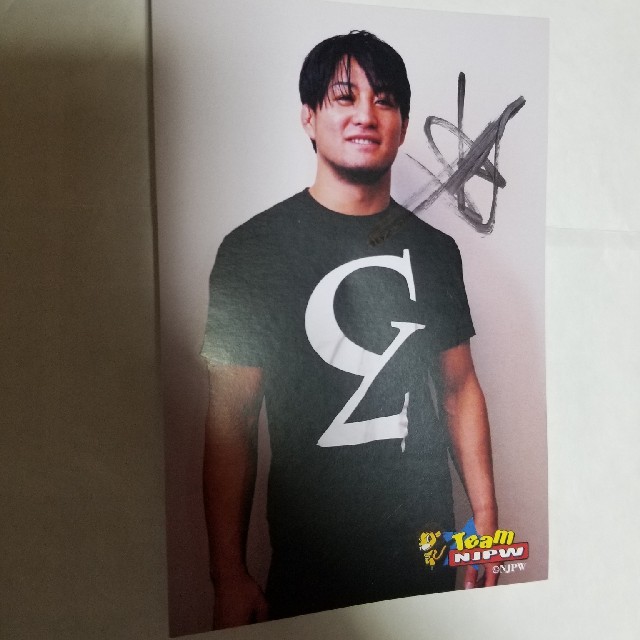 新日本プロレス 六本木3K SHO 直筆サイン入りポストカード 田中翔 スポーツ/アウトドアのスポーツ/アウトドア その他(格闘技/プロレス)の商品写真