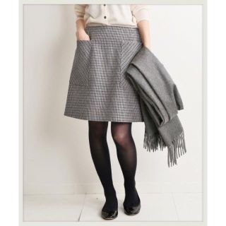 イエナ(IENA)のiena イエナ チェック台形スカート 34(ひざ丈スカート)