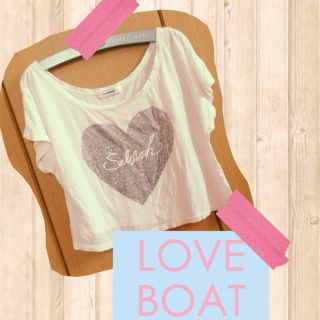ラブボート(LOVE BOAT)のLOVE BOAT 短丈ハートＴシャツ(Tシャツ(半袖/袖なし))
