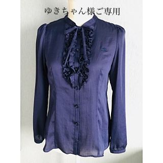 バーバリーブルーレーベル(BURBERRY BLUE LABEL)のバーバリー Burberry ブラウス エレガント シャツ(シャツ/ブラウス(長袖/七分))