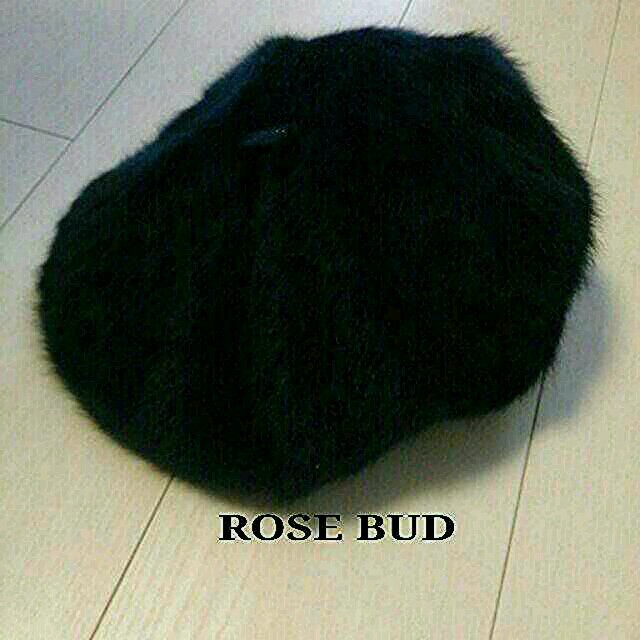 ROSE BUD(ローズバッド)の【ROSE BUD ブラックベレー帽】 レディースの帽子(ハンチング/ベレー帽)の商品写真