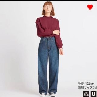 ユニクロ(UNIQLO)のユニクロ
モックネックTシャツ
長袖
サイズ L ワイン(Tシャツ(長袖/七分))