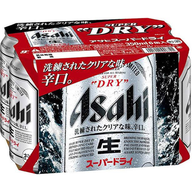 アサヒ(アサヒ)のアサヒビール350ミリ×6缶 2セット 食品/飲料/酒の酒(ビール)の商品写真