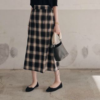 ビューティアンドユースユナイテッドアローズ(BEAUTY&YOUTH UNITED ARROWS)のzemmaworld チェック　タイトスカート(ロングスカート)