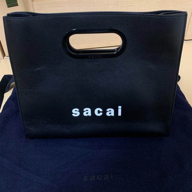 【極美品】sacai 19SS ロゴ　レザー　ハンドバッグ　トート　サカイ