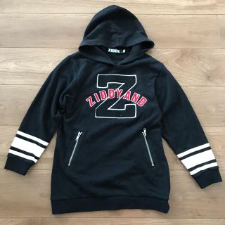 ジディー(ZIDDY)のZIDDYジディー★ロゴ刺繍入りフード付チュニック丈トレーナー★ブラック黒140(その他)