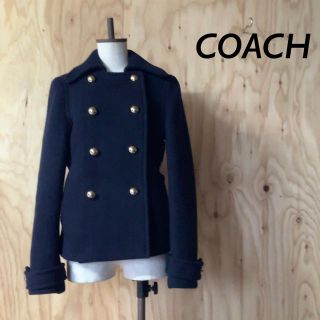 コーチ(COACH)の【parch様専用】COACH ゴールドボタン ウール ピーコート(ピーコート)