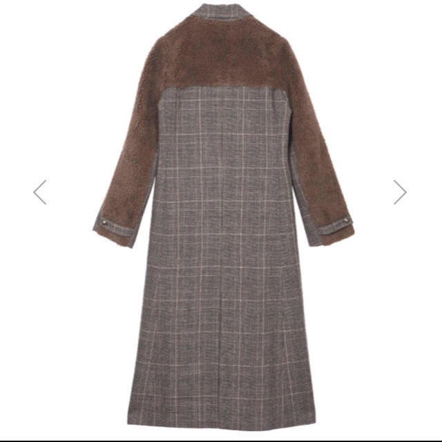 FUR LINE GLEN CHECK COAT