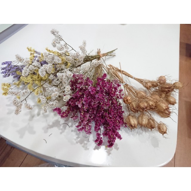 花材  ニゲラ&ハイブリットスターチス ハンドメイドのフラワー/ガーデン(ドライフラワー)の商品写真