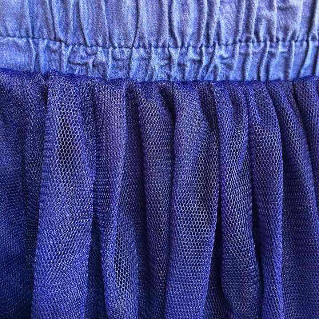 ブルーのチュールスカート レディースのスカート(ミニスカート)の商品写真