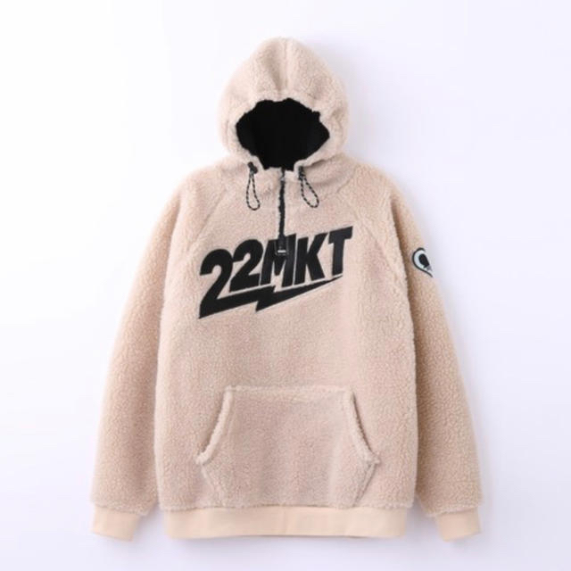 EMODA(エモダ)の22;MARKET ♡ teddy hoodie クリーム レディースのトップス(トレーナー/スウェット)の商品写真