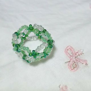 ハンドメイド☆ビーズリング(リング)